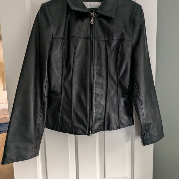 Maxima Jackets & Blazers - Maxima From Wilson's Leather Women's Black Leather Jacket, Size 8 (M)